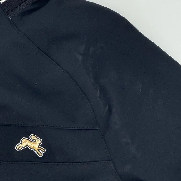 Tracksmith Men's L Black Half Zip Running Pullover Hare Logo Athletic - Picture 9 of 9